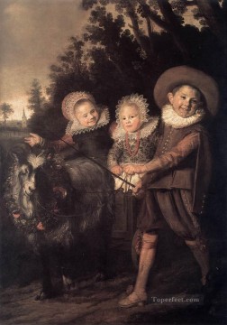 Frans Hals Painting - Grupo de niños retrato del Siglo de Oro holandés Frans Hals